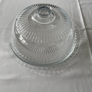 Cheese Dish With Glass Dome